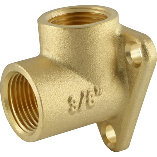 Fittingteile - Wanddose Messing Druckluft Wasser 16 bar Winkel Verteiler (Werkstoff: Messing/Gewindegröße: G 3/8") von fittingteile