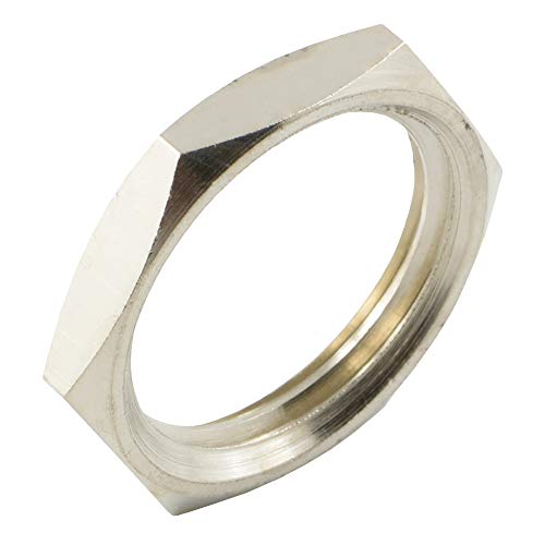 Fittingteile - Zöllig Gegenmutter Befestigungsmutter Schalttafelmutter (Werkstoff: Messing vernickelt - Gewindegröße: G 1/8") von fittingteile