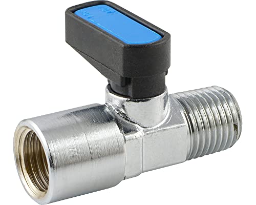 Mini-Kugelhähne mit Knebelgriff einseitig EN 331 für Druckluft Wasser Mineralöle Vakuum Ventil (Innen-/Außengewinde, Rp 1/4") von siwerk