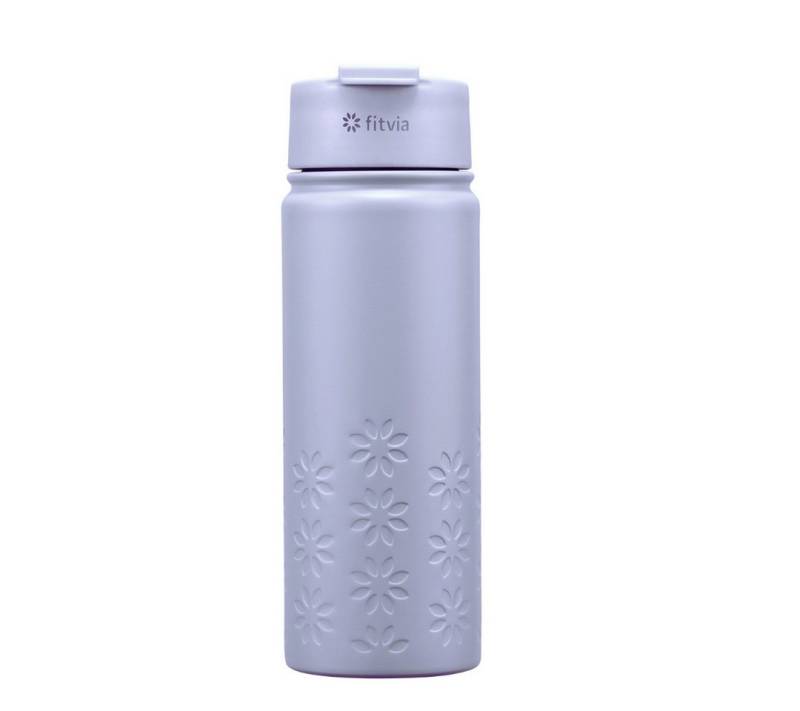 fitvia Thermoflasche Thermoflasche "Lila", Edelstahl, Wärme- und Kältefunktion von fitvia