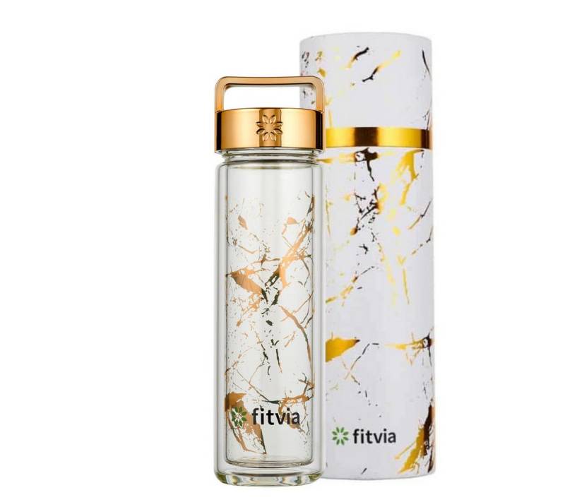 fitvia Thermoflasche Thermoflasche "Gold Marble" von fitvia