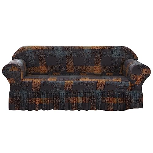 Fixinus High Stretch Sofabezug Moderne Sofaüberwurf Jacquard Elastische Sofahusse mit 1 Kissenbezug für Wohnzimmer Protector für Hunde Haustiere (Fo, 2 Sitzer) von Fixinus