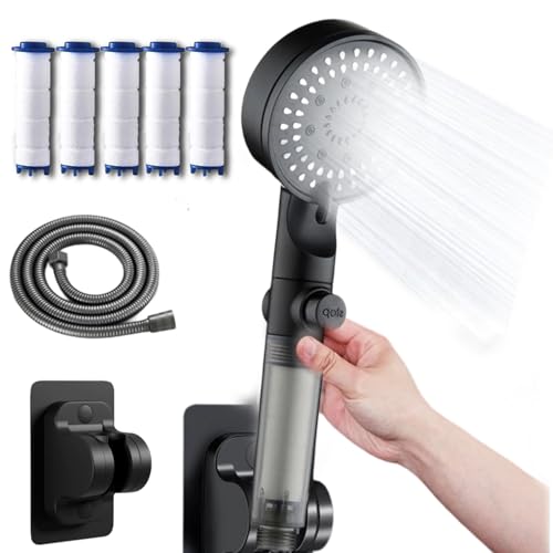 Hydroboosts High Pressure 5-Mode Filtered Shower Head, 2025 New Multi-functional High Pressure Shower Head with 5 Adjustable Spray Settings and Built-In Water Control Switch, for hard water (A-2) von fjaldjfu