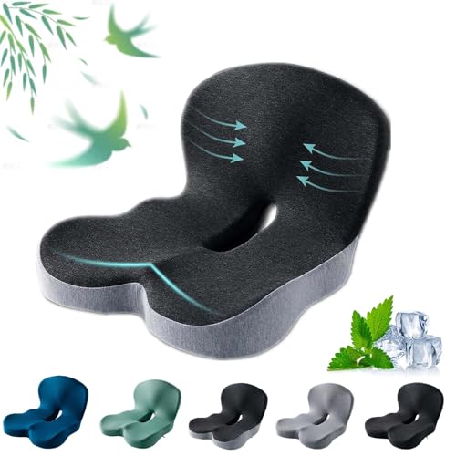Memory Foam L-Shaped Integrated Seat Cushions, 2025 Upgraded Ergonomic Memory Foam Seat Cushion for Car, Glamvidas Chair Seats Cushion for Lower Back Tailbone Protection, Lumbar Support (1-A) von fjaldjfu