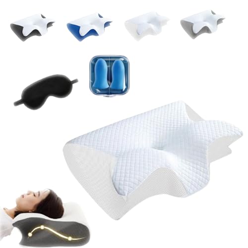 fjaldjfu Curosleep Kissen, Pillow Daddy Schlafkissen, Pillowdaddy Nacken Therapiekissen, Ergonomisches Memory Foam-Kissen – Nackenstützkissen für Seiten-, Rücken- und Bauchschläfer (C) von fjaldjfu