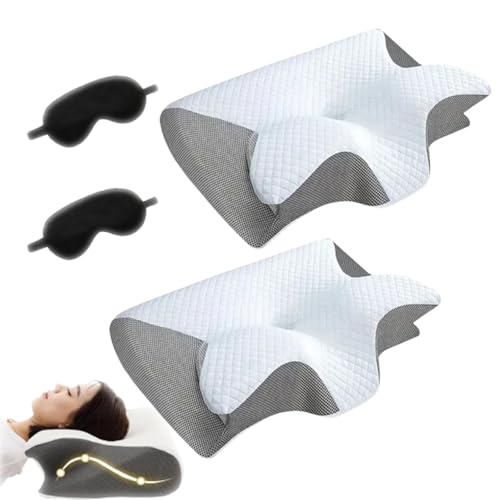 fjaldjfu DreamSleepz Kissen – Endlich Schmerzfrei & Erholt Aufwachen, 2025 Neues DreamSleepz ergonomisches Nackenstützkissen, Stress abbauen, Kühles Gefühl, geeignet für den Sommer (2-A) von fjaldjfu