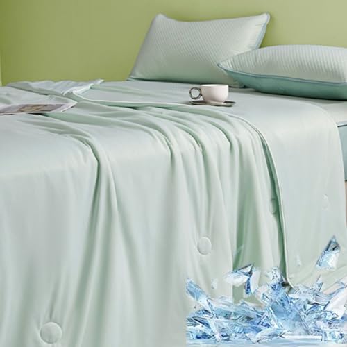 fjaldjfu Kühldecke Sommerdecke - Selbstkühlende Decke, Anfaru chill Decke, Cooling Blanket for Summer, 2in 1 Doppelseitig Selbstkühlende Decke Eisseide, Atmungsaktiv, Leichte (C,180 × 200 cm) von fjaldjfu