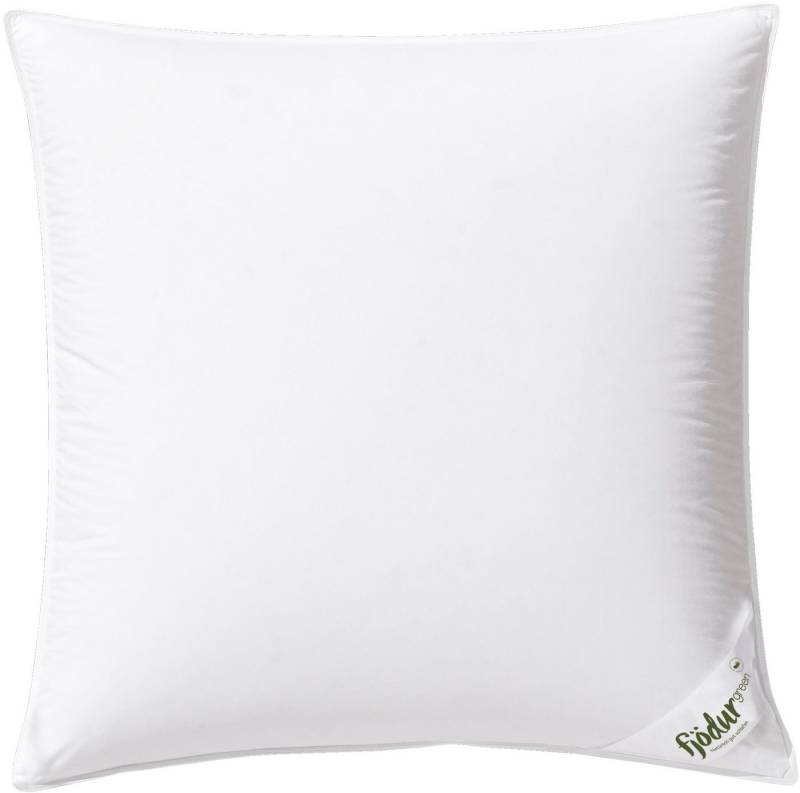 fjödur Federkopfkissen Fleur, Kissen Made in Germany, Füllung: 85% Federn & 15% Daunen, Bezug: Bio-Baumwolle, Kissen mit DOWNPASS zertifiziert und Made in Germany von fjödur