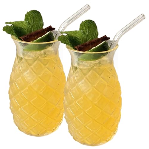2pcs Ananasgläser mit Stroh von fkngcp