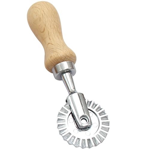 Gebäckschneiderrad mit Holzgriff Ergonomische DIY -Aluminiumlegierung Pastry Cutter Sharp 5.1x1.6in Werkzeug für Pasta Ravioli Cookie Gebäckschneiderrad mit Holzgriff Ergonomische DIY -Aluminiumlegierung Pastry Cutter Sharp 5.1x1.6in Werkzeug für Pasta Ravioli Cookie von fkngcp