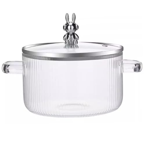 Glaskochtopf mit Deckel, 1, 6 l/54oz Hitzebeständiges Borosilikat -Glasrippen -Topf mit Griffen, klares Kochgeschirr, sicher für Milch, Babynahrungstöpfe zum Kochen auf Herd Glaskochtopf mit Deckel, 1, 6 l/54oz Hitzebeständiges Borosilikat -Glasrippen -Topf mit Griffen, klares Kochgeschirr, sicher für Milch, Babynahrungstöpfe zum Kochen auf Herd von fkngcp