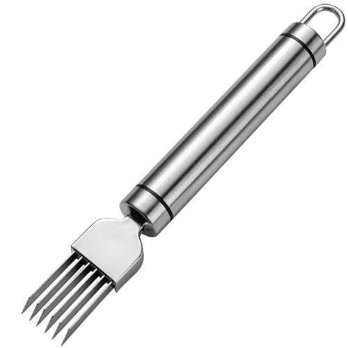 Grüne Zwiebelklima, Edelstahl Grüne Zwiebelschneider mit scharfen 6-Blades, 7x0, 9 Zoll Frühlingsblätter mit Nicht-Schlupfgriff, Cutter mit Haken für Küche von fkngcp