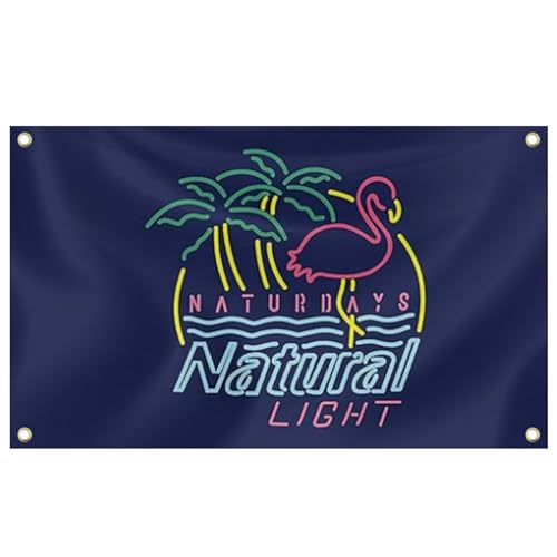 Naturtays Flagge 35x59 Zoll Natural Light Beer mit 4 Hängenden Banner für Raumwaschablinge für Heimfahnen Rasen innen im Freien im Freien Dekorationen FLAGS FLAGS von fkngcp