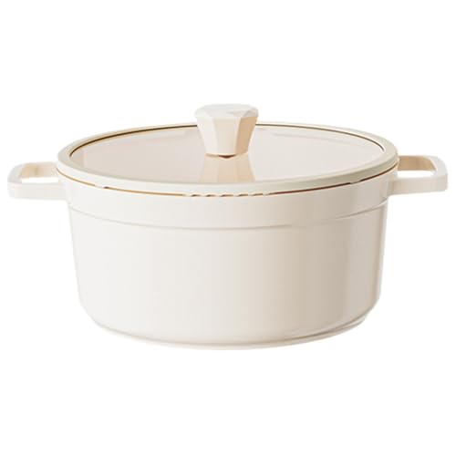 Niederländischer Ofentopf mit Deckel 5 qt Holländischer Ofen Non-Stick-Brottopf mit selbstverringender Deckel Dualgriff von fkngcp