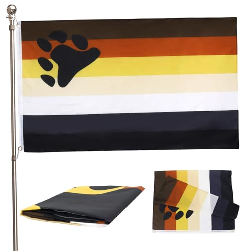 Pride Flags Bärenkrallen 35.4x59.1 Zoll Verdickter Fortschritt Pride Flag mit Knopflochflag von fkngcp