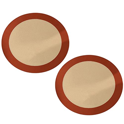Silikon-Backpizza-Matte wiederverwendbares hitzebeständiges, hitzebeständiges Topfkissen 9 Zoll 2pcssilicon Backmatte von fkngcp