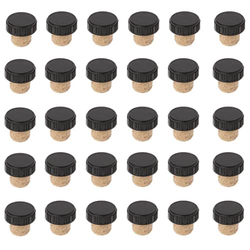 Weinflaschenkorken Form Rotwein Versiegelung Stopper Getränke Flaschenauslass Cap Black 30pcs Weinkorken von fkngcp
