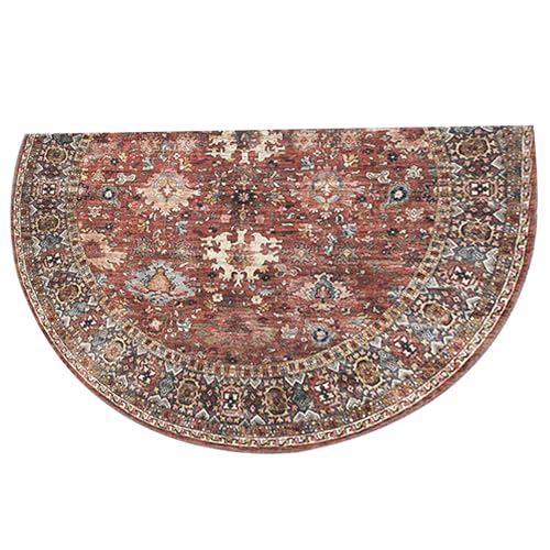 fkngcp Hearth Teppich, 20 x 32 Zoll weicher Wasser-Absorbent-Kamin Teppich, Nicht rutschernde runde Türmatte, waschbarer Halbmond für Badezimmerküchentüreingang von fkngcp