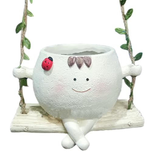 fkngcp Schwingende Pflanzer mit Gesichtern, 5.3x3.6x3.6 '' süßer hängender Pflanzer verblassen resistente hängende Blumentöpfe für Kräuter Sukkulente Balkon Garden Home Decor, Style 2 fkngcp Schwingende Pflanzer mit Gesichtern, 5.3x3.6x3.6 '' süßer hängender Pflanzer verblassen resistente hängende Blumentöpfe für Kräuter Sukkulente Balkon Garden Home Decor, Style 2 von fkngcp