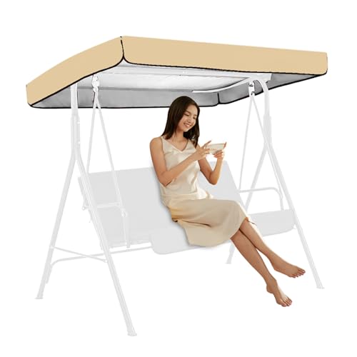 fkngcp Swing Baldachin Ersatz wasserdichte UV -Widerstand Silberbeschichtung Schwung Baldachin mit Befestigungsseil 84x48in 190T Außenabdeckung Terrassen Teile Ersatztoper fkngcp Swing Baldachin Ersatz wasserdichte UV -Widerstand Silberbeschichtung Schwung Baldachin mit Befestigungsseil 84x48in 190T Außenabdeckung Terrassen Teile Ersatztoper von fkngcp