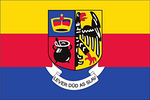 flaggenmeer® Flagge Nordfriesland mit Wappen 80 g/m² ca. 90 x 150 cm von flaggenmeer