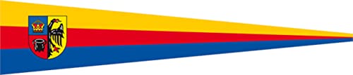 flaggenmeer® Wimpel Nordfriesland mit Wappen 80 g/m² ca. 30 x 150 cm von flaggenmeer