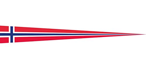 flaggenmeer® Wimpel Norwegen 160 g/m² ca. 30 x 150 cm von flaggenmeer