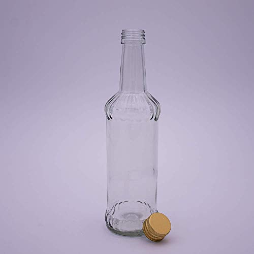 12 kleine Glasflaschen mit Schraubverschluss – Mini Glasflaschen 350 ml verwendbar als Schnapsflaschen klein, Likörflaschen oder kleine Flaschen zum Befüllen mit Spirituosen Aller Art von flaschenbauer.de