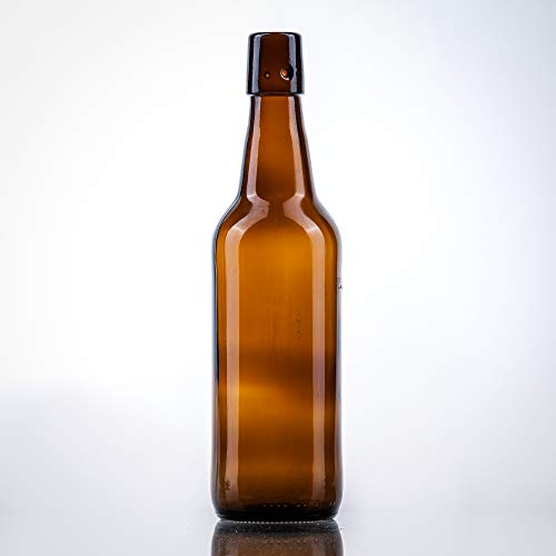 12 x Bierflaschen 500 ml braun inkl. passenden Bügelverschluss – 12 Glasflaschen 500ml im Bundle perfekt geeignet als Einmachflaschen 500 ml, Schnapsflaschen 500ml. von flaschenbauer.de