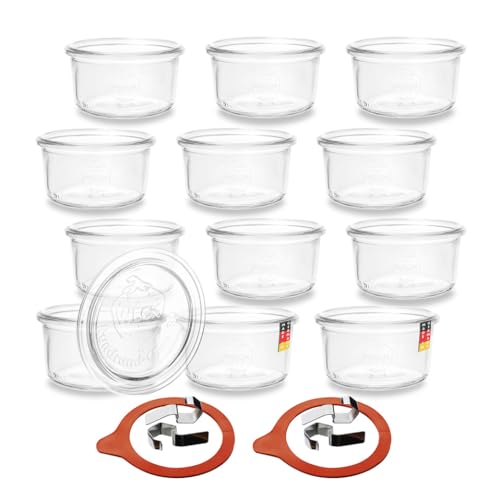 12er Pack Weck Sturzglas 165ml RR80 - Vielseitige Einmachgläser für Kuchen im Glas, Marmelade, Konservieren, Einmachen & kreative Küchenkreationen - Flaschenbauer von flaschenbauer.de