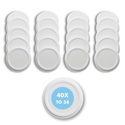 40 Stück Ersatzdeckel TO 58 I Mehrfarbige Twist-Off-Deckel 58 mm I für Gläser zur Aufbewahrung von Bevorratung,Deckel für Einmachgläser. Marmeladegläser, Honiggläser, Feinkostgläser von flaschenbauer.de