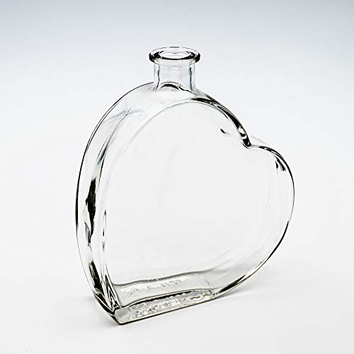 Flaschenbauer - 2 x Herz Flasche Passion: Glasflasche Herz 500 ml - 2 Glasflaschen mit Korken verwendbar als Geschenkidee, Glasflaschen 500ml, Schnapsflaschen klein oder Deko Flaschen von flaschenbauer.de