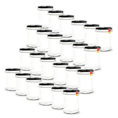 BAUER 24er Set Sturzgläser 214 ml inkl. Schwarze Twist Off Deckel TO66 zum Einmachen von Suppen, Babynahrung, Dips oder zur Aufbewahrung von Tee und Kräuter BAUER 24er Set Sturzgläser 214 ml inkl. Schwarze Twist Off Deckel TO66 zum Einmachen von Suppen, Babynahrung, Dips oder zur Aufbewahrung von Tee und Kräuter von flaschenbauer.de