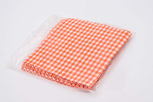 Flaschenbauer 25x orange-weiß Karierte Textildeckchen mit Creme farbigen Schlaufen zum Befestigen der Deckchen. Dekoration für Einmachgläser, Einweckgläser. EIN Muss für DIY-Projekte und Geschenke. Flaschenbauer 25x orange-weiß Karierte Textildeckchen mit Creme farbigen Schlaufen zum Befestigen der Deckchen. Dekoration für Einmachgläser, Einweckgläser. EIN Muss für DIY-Projekte und Geschenke. von flaschenbauer.de