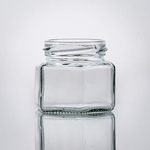 Flaschenbauer- 28x Sechskantgläser 106ml inkl. eines goldenen Twist-Off Verschluss als Einmachglas, zur Aufbewahrung von Gewürzen oder als kleines Honigglas von flaschenbauer.de