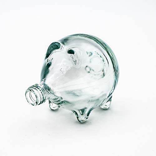 Flaschenbauer Glasflasche Glückschwein: 6X Mini Glücksschwein mit passenden Schraubverschluss verwendbar als Geburtstags-, Hochzeitsgeschenk, kleine Flaschen zum Befüllen, Leere Schnapsflasche klein. von flaschenbauer.de