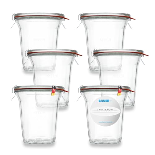 flaschenbauer.de Quadroglas 3/4L Einmachglas 750ml verwendbar als Marmeladenglas, Vorratsglas, Konservenglas 6 Stück Inklusive Etikett - Made in Germany flaschenbauer.de Quadroglas 3/4L Einmachglas 750ml verwendbar als Marmeladenglas, Vorratsglas, Konservenglas 6 Stück Inklusive Etikett - Made in Germany von flaschenbauer.de