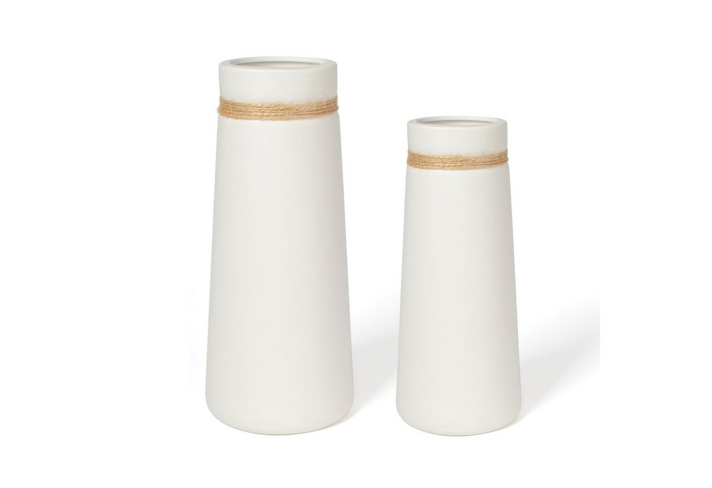 flature Tischvase Keramik Vase 2er-Set Boho Style - für Pampasgras und Blumen von flature