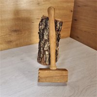 Handgemachter Fleischhammer Aus Holz Rustikales Küchen Werkzeug von fleamarketEU