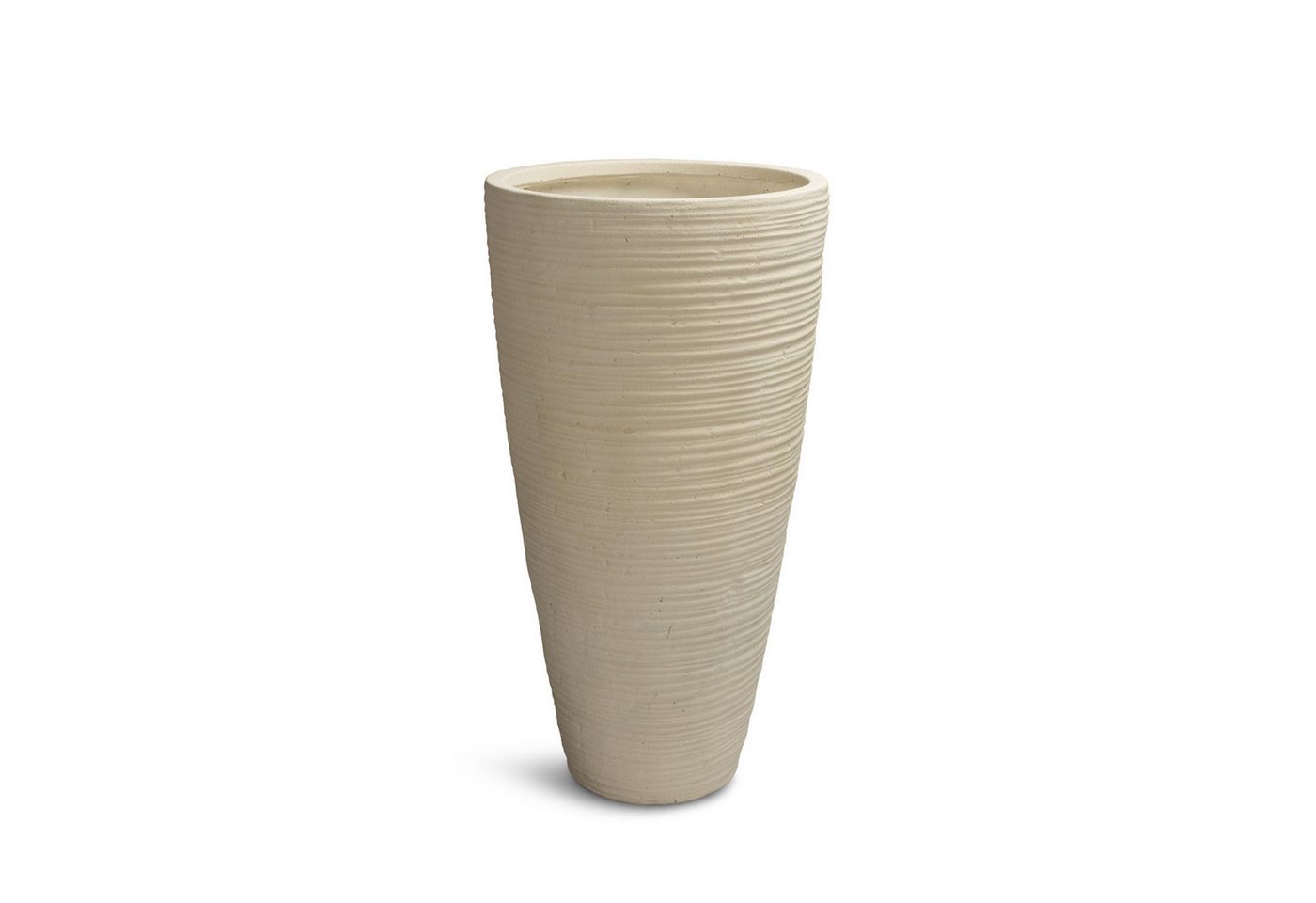 fleur ami Pflanzkübel Stripe Bodenvase Ø 40 cm, Höhe 75 cm, creme von fleur ami