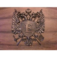 Personalisiertes Schild Mit Initiale. Wählen Sie Ihre Farbe, Wappen Mittelalterliche Wandtafel Metall Dekor, Adler Monogramm Wanddekor von fleurdelisjunkie