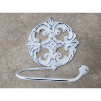 Toilettenpapierhalter | Wählen Sie Ihre Farbe Shabby Chic Badezimmer Taschentücherhalter Tp Aufhänger Landhaus Dekor Reich Verziertes Medaillon von fleurdelisjunkie