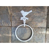 Vogel Handtuchhaken, Badezimmer Handtuchhalter, Natur, Wandhaken, Bad Befestigung Hardware. Blauer Handtuchring von fleurdelisjunkie