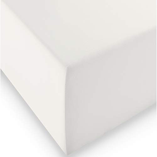 fleuresse 1119 XXL Jersey Stretch Spannbetttuch (96% Baumwolle, 4% Elasthan), mit Rumdumgummizug, Ökotex 100, für Matratzen bis 40 cm Höhe, 90 x 190-100 x 220 cm, wollweiß fleuresse 1119 XXL Jersey Stretch Spannbetttuch (96% Baumwolle, 4% Elasthan), mit Rumdumgummizug, Ökotex 100, für Matratzen bis 40 cm Höhe, 90 x 190-100 x 220 cm, wollweiß von fleuresse