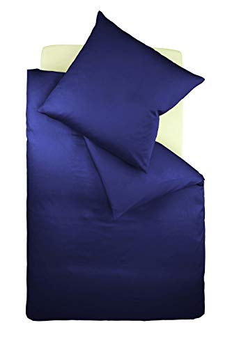fleuresse 9200 Colours Interlock Jersey Bettwäsche aus 100% Baumwolle, Oekotex Standard 100, dunkelblau, 135 x 200 cm von fleuresse