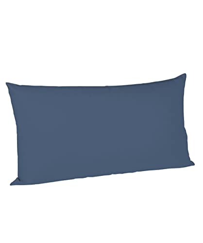 Fleuresse Colours Kissenbezug, Mako Satin, Denim, 40 x 80 cm von fleuresse