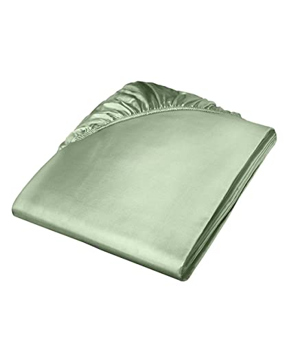 Fleuresse Colours Spannlaken, Uni-Mako-Satin, salbeigrün, 100 x 200 cm Fleuresse Colours Spannlaken, Uni-Mako-Satin, salbeigrün, 100 x 200 cm von fleuresse