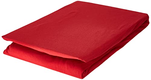 Fleuresse Jerseyspannlaken, rot, 90 x 220 - 100 x 220 cm von fleuresse