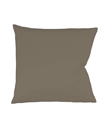 Fleuresse Colours Kissenbezug, Mako Satin, Taupe, 40 x 40 cm von fleuresse