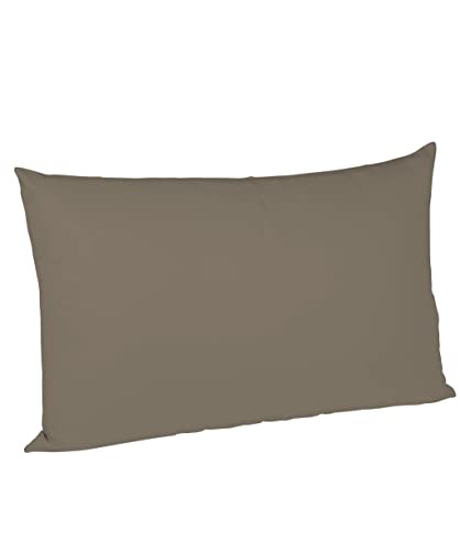 Fleuresse Colours Kissenbezug, Mako Satin, Taupe, 40 x 60 cm von fleuresse